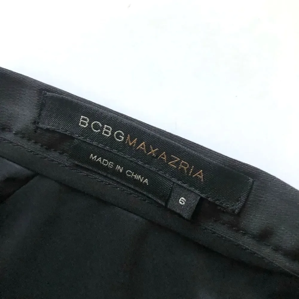 [BCBG MaxAzria] Black Lined Straight Skirt Sz: 6 - Picture 7 of 9